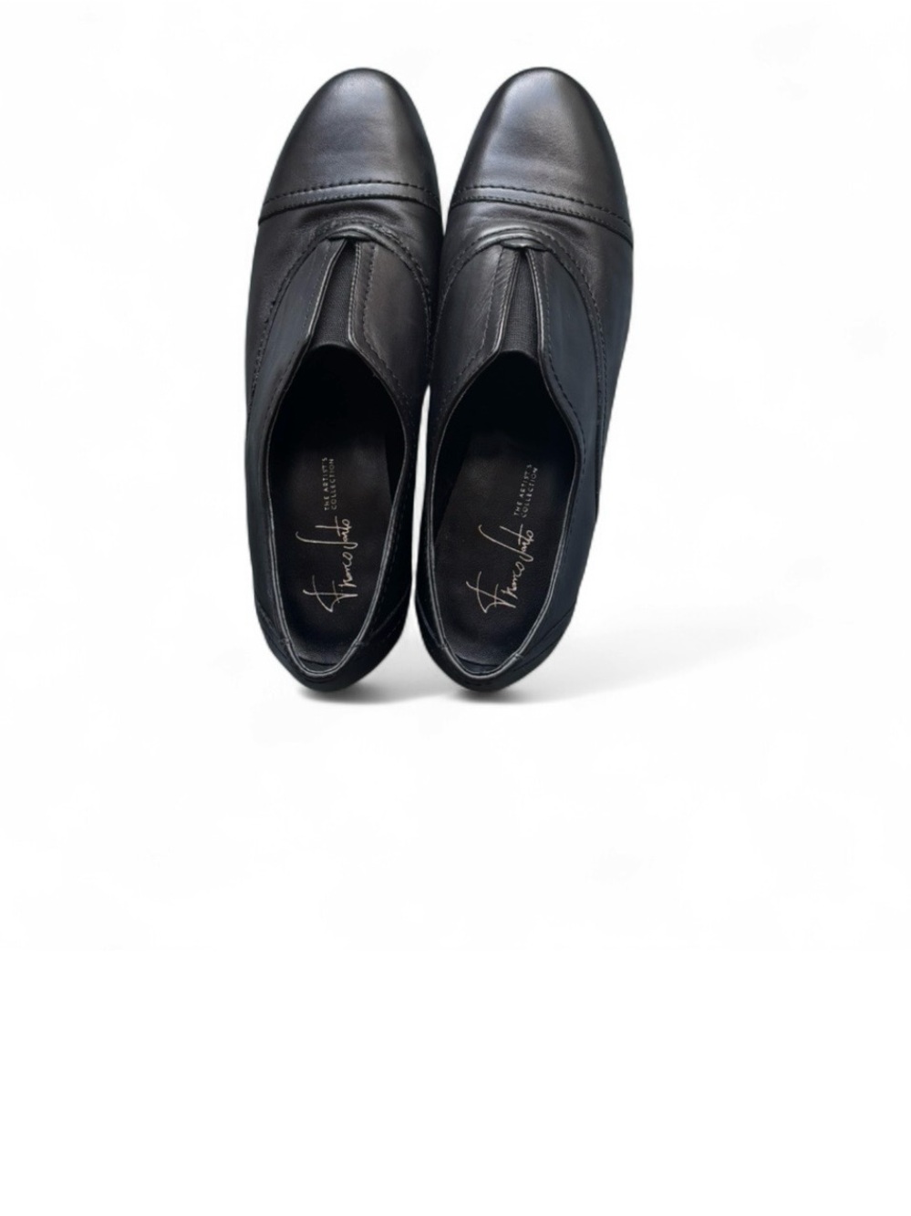 Franco Sarto Black Leather Slip-On Loafers